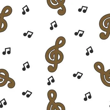Musical notes. Seamless pattern. 스톡 일러스트