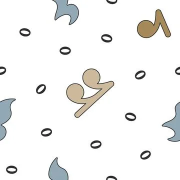 Musical notes. Seamless pattern. Illustrazione stock