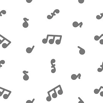 Musical notes. Seamless pattern. Illustrazione stock