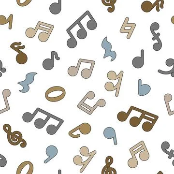 Musical notes. Seamless pattern. Stock Illustration