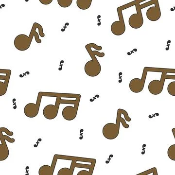 Musical notes. Seamless pattern. Stock Illustration