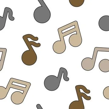 Musical notes. Seamless pattern. 스톡 일러스트