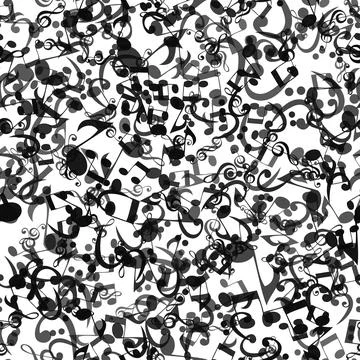 Musical notes. Seamless pattern. Jazz Day Background. Illustration. Stock Illustration