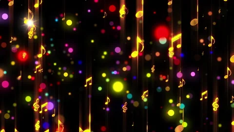 Musical Notes Shimmering Background Looped Video Video stock 148088056