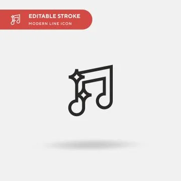 Musical Notes Simple vector icon. Illustration symbol design template for web Stock Illustration