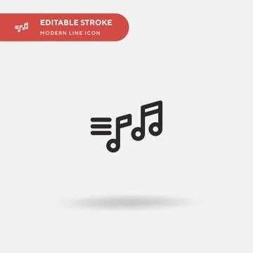 Musical Notes Simple vector icon. Illustration symbol design template for web Stock Illustration