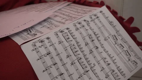 Musical Notes slow mo 50 fps Stock Footage 139340535