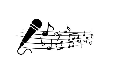 Musical notes staff background with lines Stock Illustration