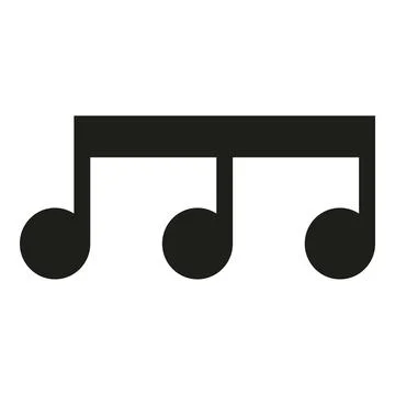 Musical notes symbol representing sound melody rhythm art Stock Illustration