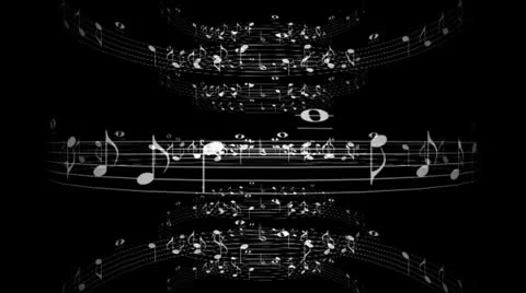 Musical Notes Tubular 2 Motion Mapping Stock Footage 24729323