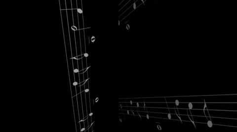 Musical Notes Turning Motion Mapping Stockbeeldmateriaal 24729406