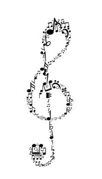 Musical notes. Vector illustration. Stock Illustration