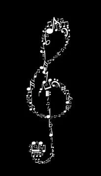 Musical notes. Vector illustration. Stock Illustration