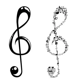 Musical notes. Vector illustration. Illustrazione stock