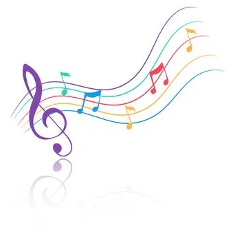 Musical notes vector illustration. Illustrazione stock