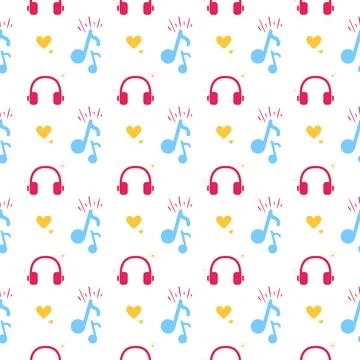 Musical Pattern design. Musical pattern. Music seamless pattern Stock Illustration