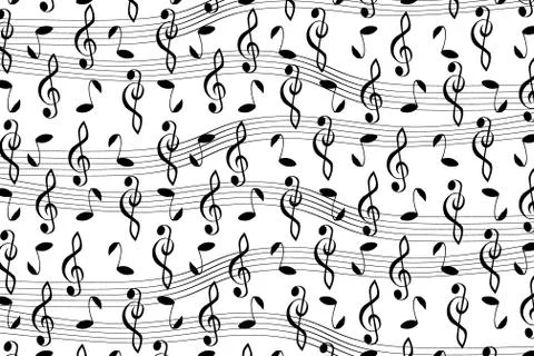 Musical pattern with notes Illustrazione stock