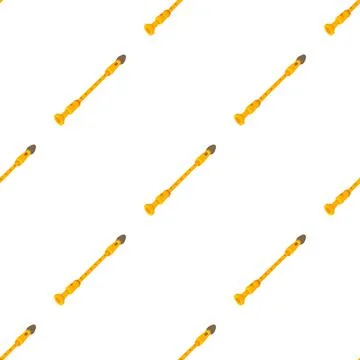 Musical pipe pattern seamless vector Illustrazione stock