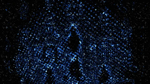 Musical rain. Notes. Shadow animation outline on magical shimmering background. Stock Footage 158905290