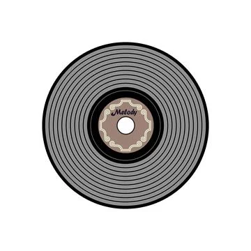 Musical record. Vector illustration. Stock Illustration