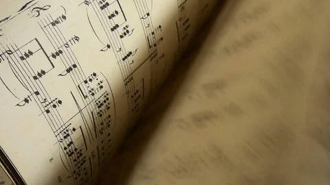 Musical score Stock Footage