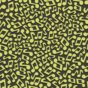 Musical seamless pattern with music notes 스톡 일러스트