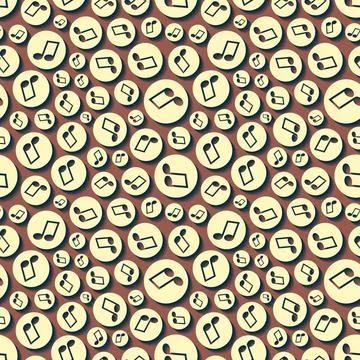 Musical seamless pattern with music notes. Musical seamless pattern with m... Stock Photos