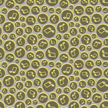 Musical seamless pattern with music notes. Musical seamless pattern with m... Stock Photos
