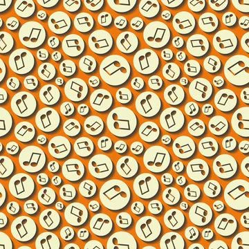 Musical seamless pattern with music notes. Musical seamless pattern with m... Stock Photos