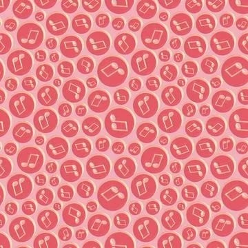 Musical seamless pattern with music notes. Musical seamless pattern with m... Stock Photos