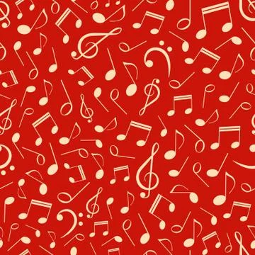 Musical seamless pattern with notes Illustrazione stock