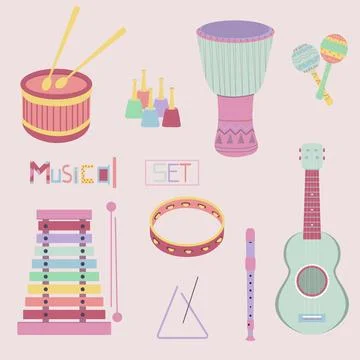 Musical set Illustrazione stock