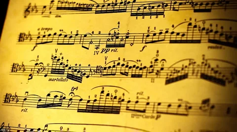 Musical Sheet 18 slide Stock Footage