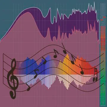 Musical spectrum Stock Illustration