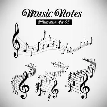 Musical staves Stock Illustration