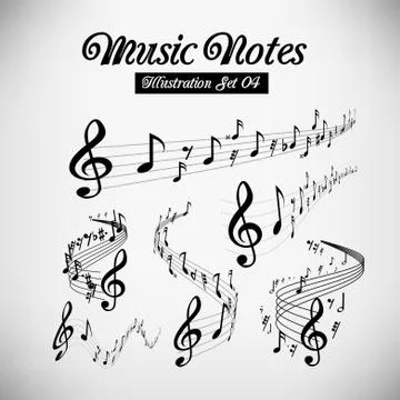 Musical staves Stock Illustration