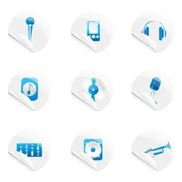 Musical sticker Stock-Illustration