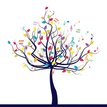 Musical tree Stock Illustration