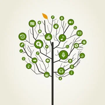 Musical tree9 스톡 사진