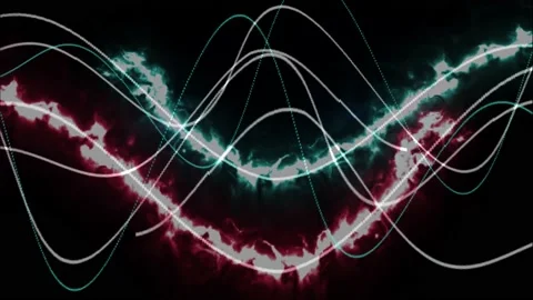 Musical waveform 動画素材 133443068