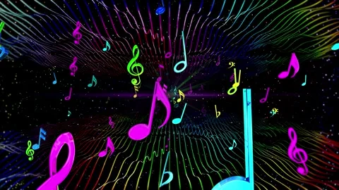 Musical Waves Background Vidéo 342581543