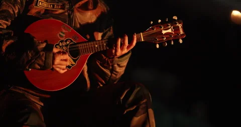 Musician with Guitar Stock Footage 340124509