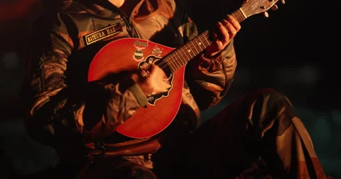 Musician with Guitar Video stock 340126484