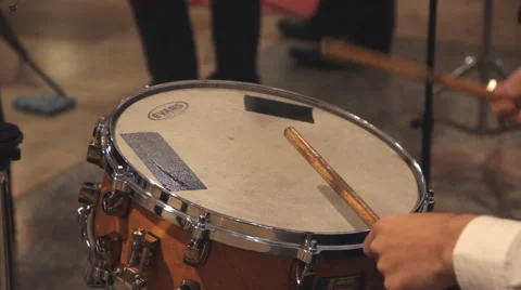 Musician performing drum Stock Footage 60606672