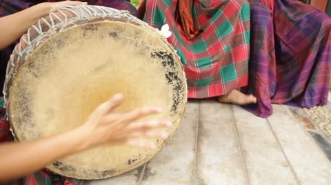 Musician performing drum Stock Footage 60609048