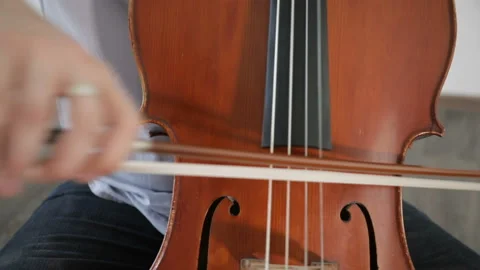Musician playing cello Stock Footage 100688989
