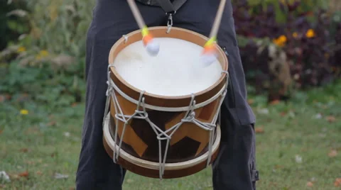 Musician playing on the drum Stock Footage 41710357