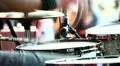 Musician playing drums at live concert HD Footage