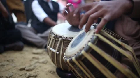 Musician playing the tabla Stock Footage 132719587