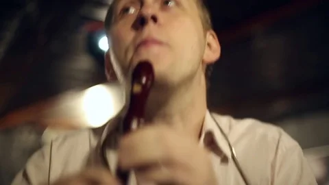 Musician plays the flute Stock Footage 69869377